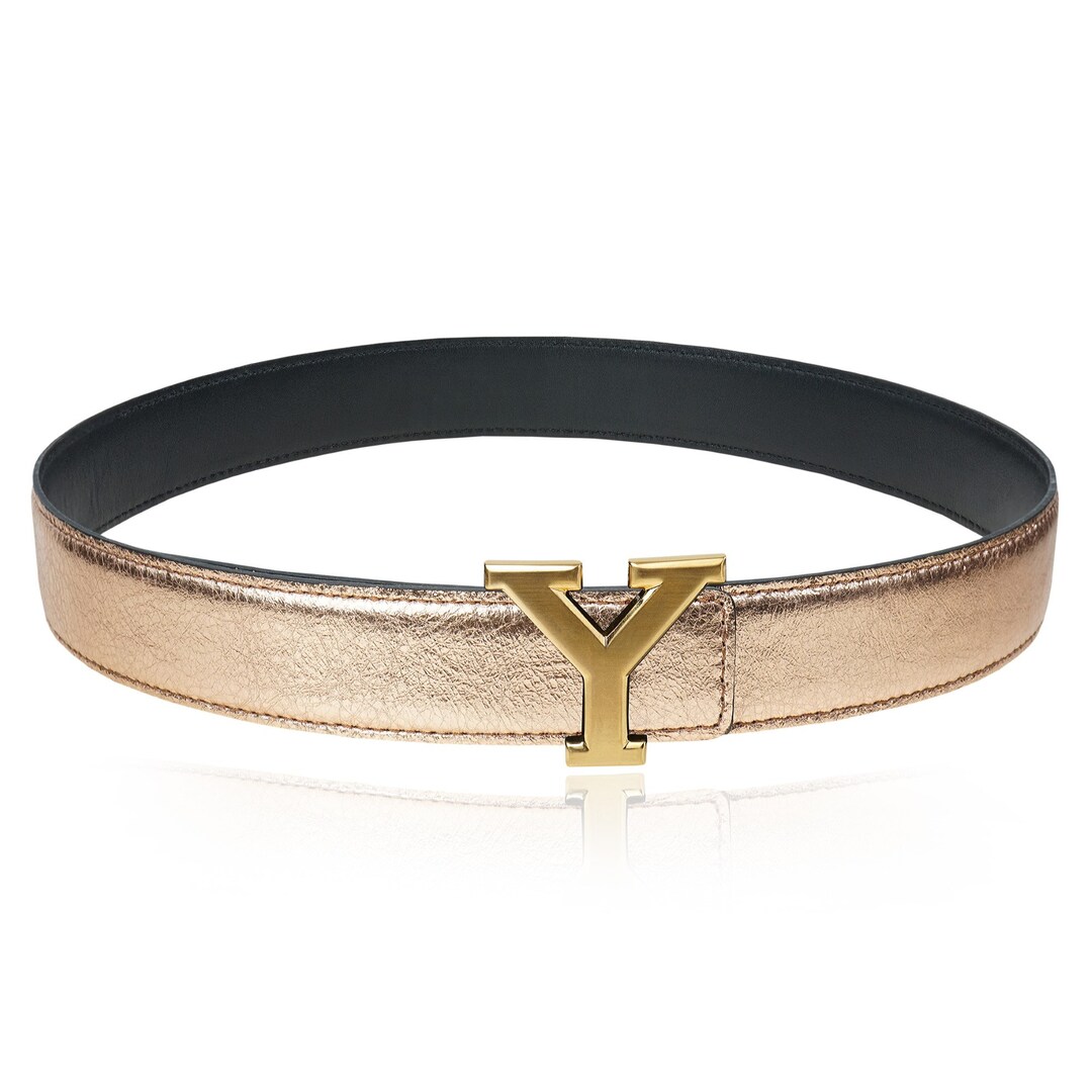 Buy Reversible Leather Belt Copper 32 Mm With Belt Y-buckle With  Personalized Belt Buckle Christmas Gift Online in India