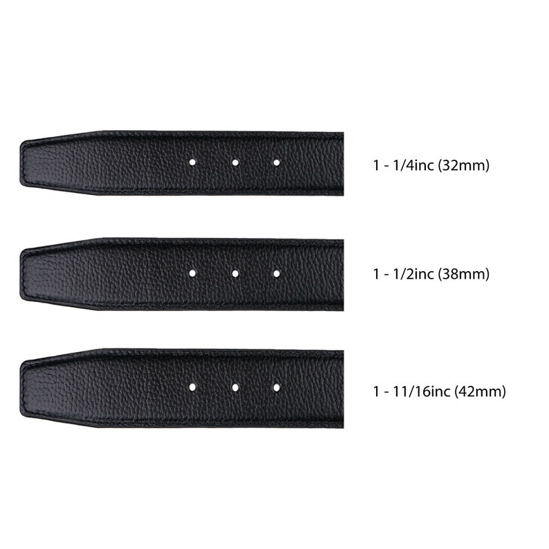 Ceinture H faite à la main sur mesure en cuir véritable ceinture de remplacement sans boucle dans les largeurs 32 mm 38 mm 42 mm image 6