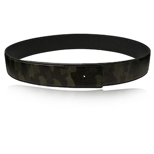 Reversible belt camouflage 32 mm 1.25&quot; or 40 mm 1.5&quot; without H-buckle Handmade gift for friends personalized belt buckle possible
