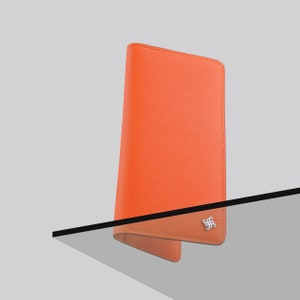 Portefeuille en cuir pour femme Continental Orange – Portefeuille en cuir – Portefeuille en cuir de qualité Large