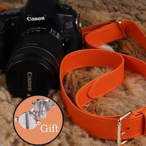 Handmade personalized camera shoulder strap made of genuine leather as a shoulder strap, camera strap for one camera