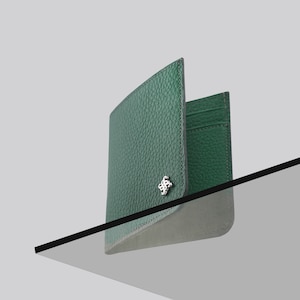 Herren Brieftasche Grün Ledergeldbörse – Leder Portemonnaie – Geldbörse Geldbeutel Qualitätsleder Klassik