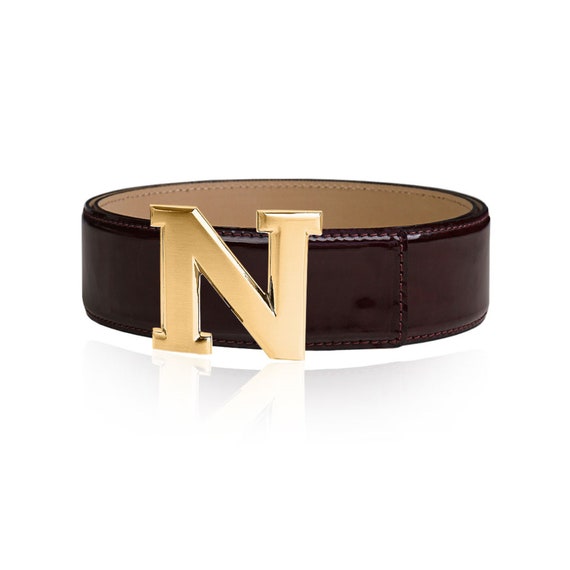Reversible Leather Belt Patent Leather Bordo 32 Mm 1.25