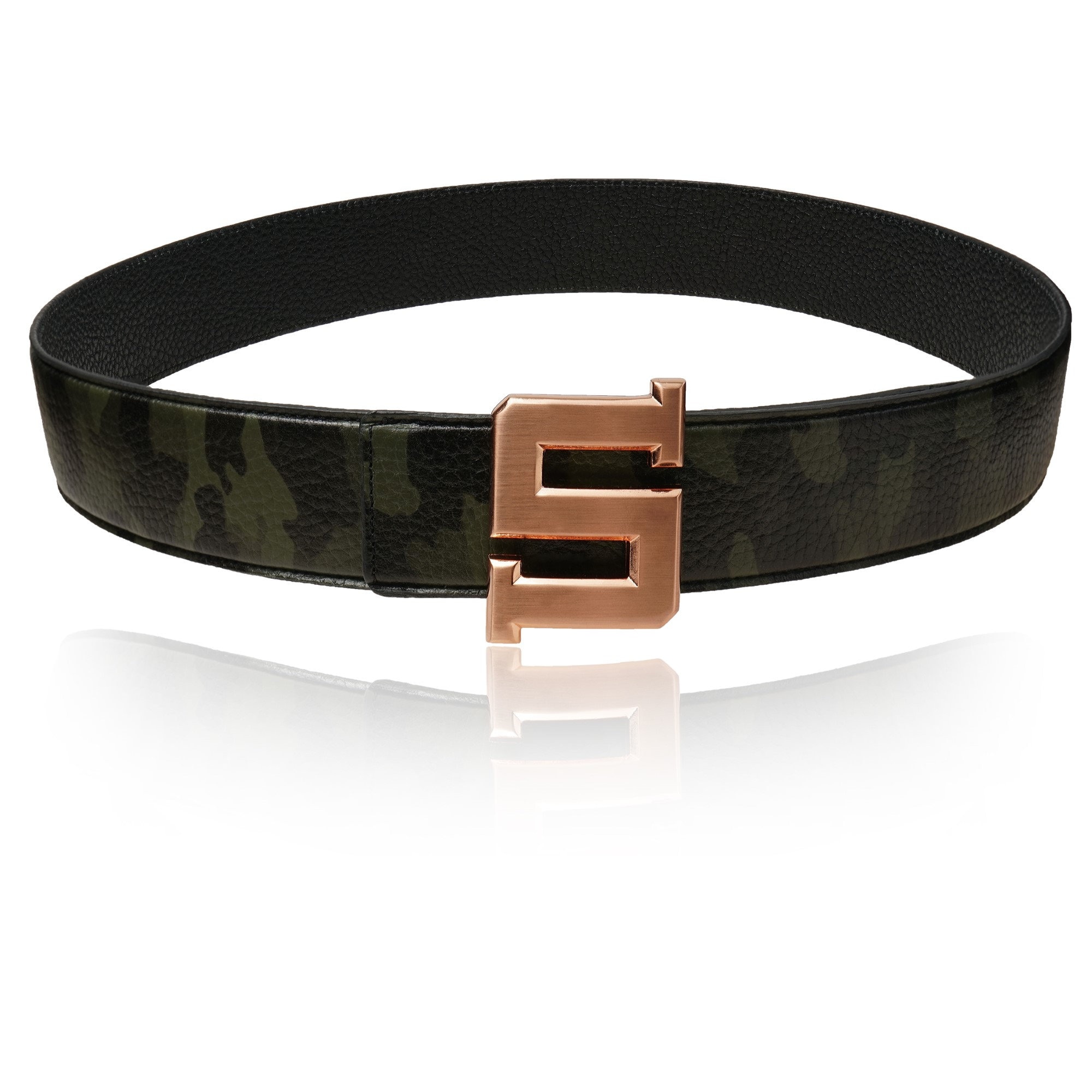リバーシブルベルト レザーベルト カモフラージュ 32 mm 1.25