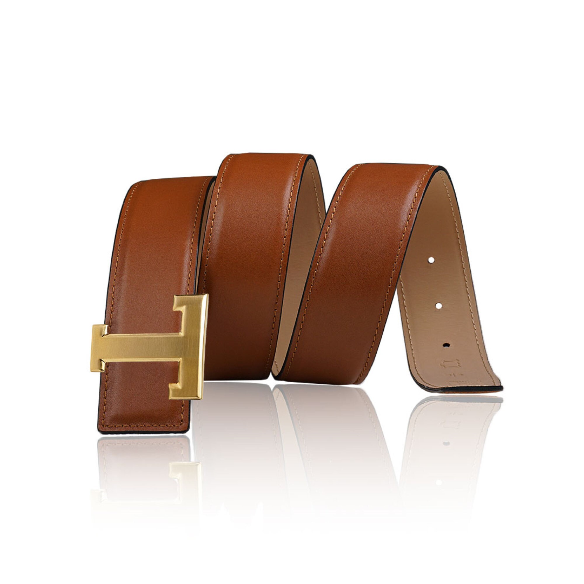 Reversible Leather Belt Hazelnut 32 Mm 1.25