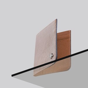 Cartera de hombre cartera de cuero marrón claro - cartera de cuero - cartera de cuero de calidad clásica