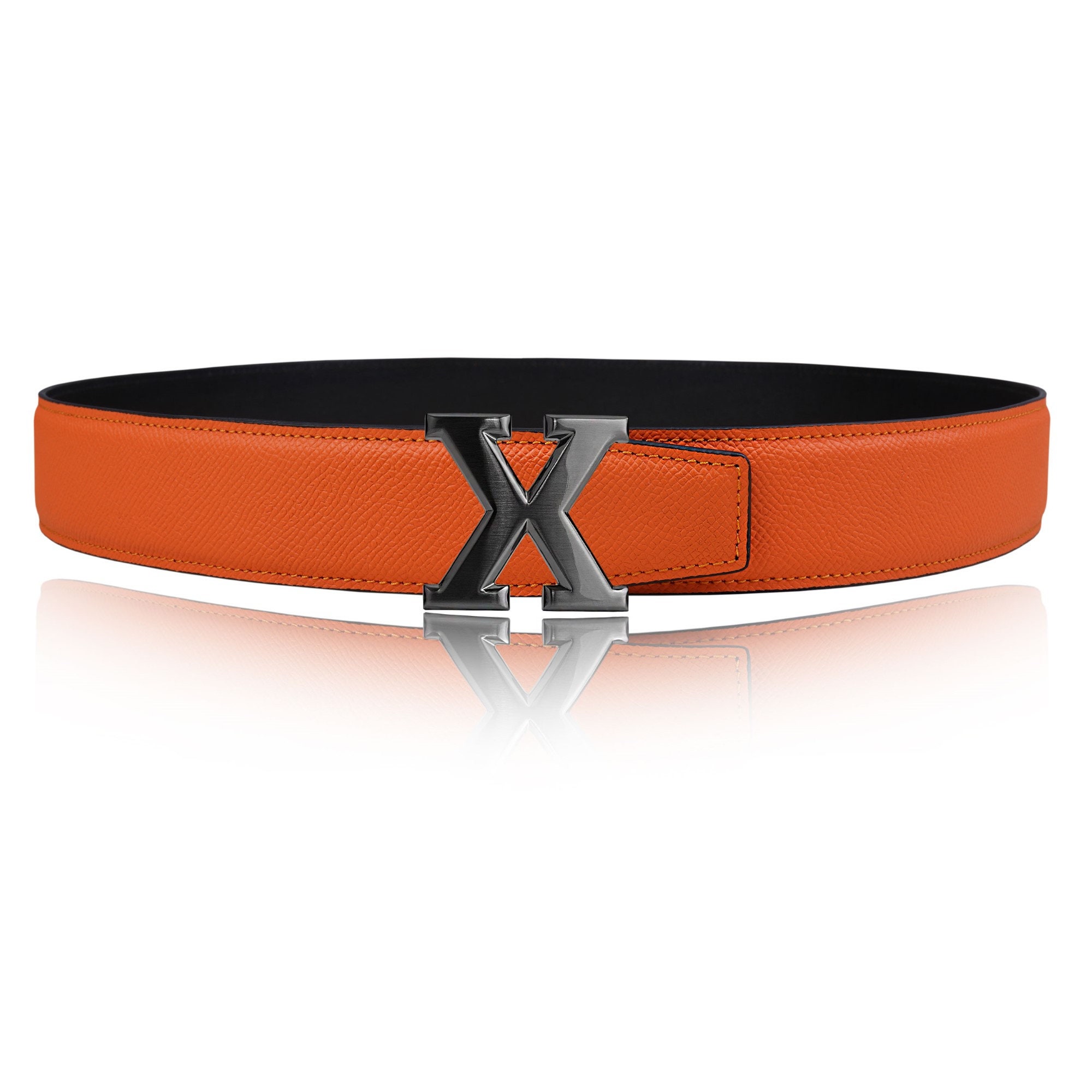 Buy Handmade Leather Belt in Orange 32 Mm 1.25 or 40 Mm Online in India 