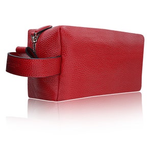 Rot Kosmetiktasche Dopp Set, Kulturtasche, Rasiertasche, Badezimmertasche Geschenk für Sie und Hin als Ostergeschenk