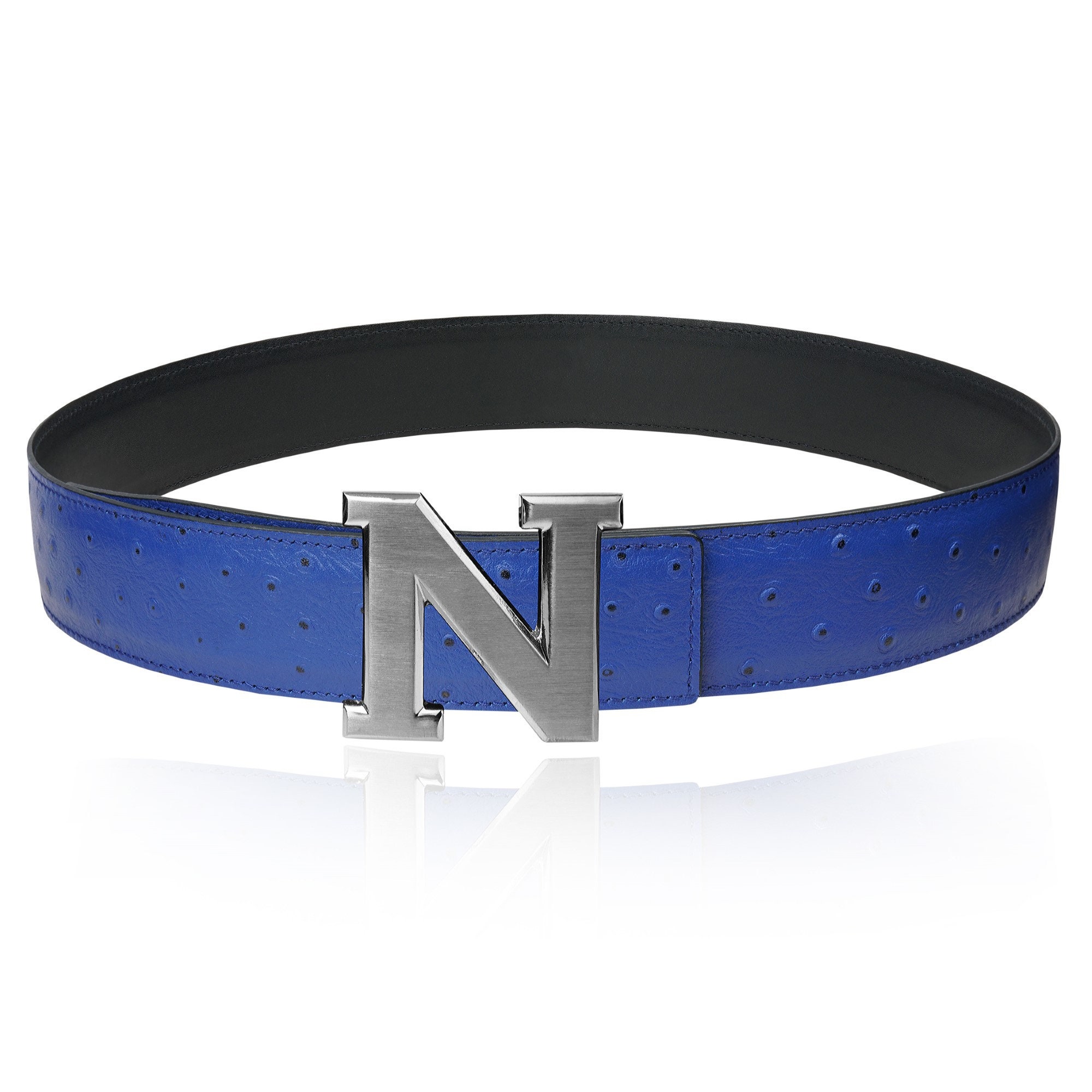 Ceinture ventrale bleue avec bouton poussoir