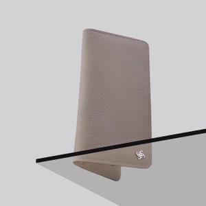 Portefeuille en cuir pour femme Continental Taupe - portefeuille en cuir - portefeuille en cuir de qualité grand