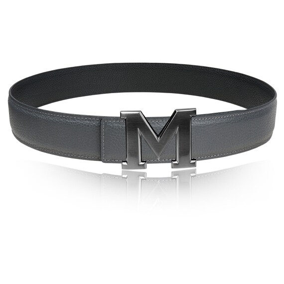 Reversible Leather Belt Gray 32 Mm 1.25