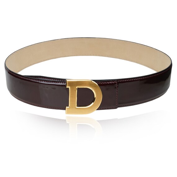NEW Chocolate Brown Patent Leather Belt Chocolate Brown Patent Leather Belt: Skinny Women main image 3