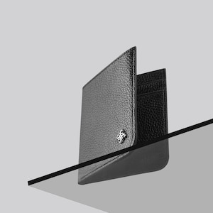 Cartera de hombre cartera de cuero negro - cartera de cuero - cartera de cuero de calidad clásica