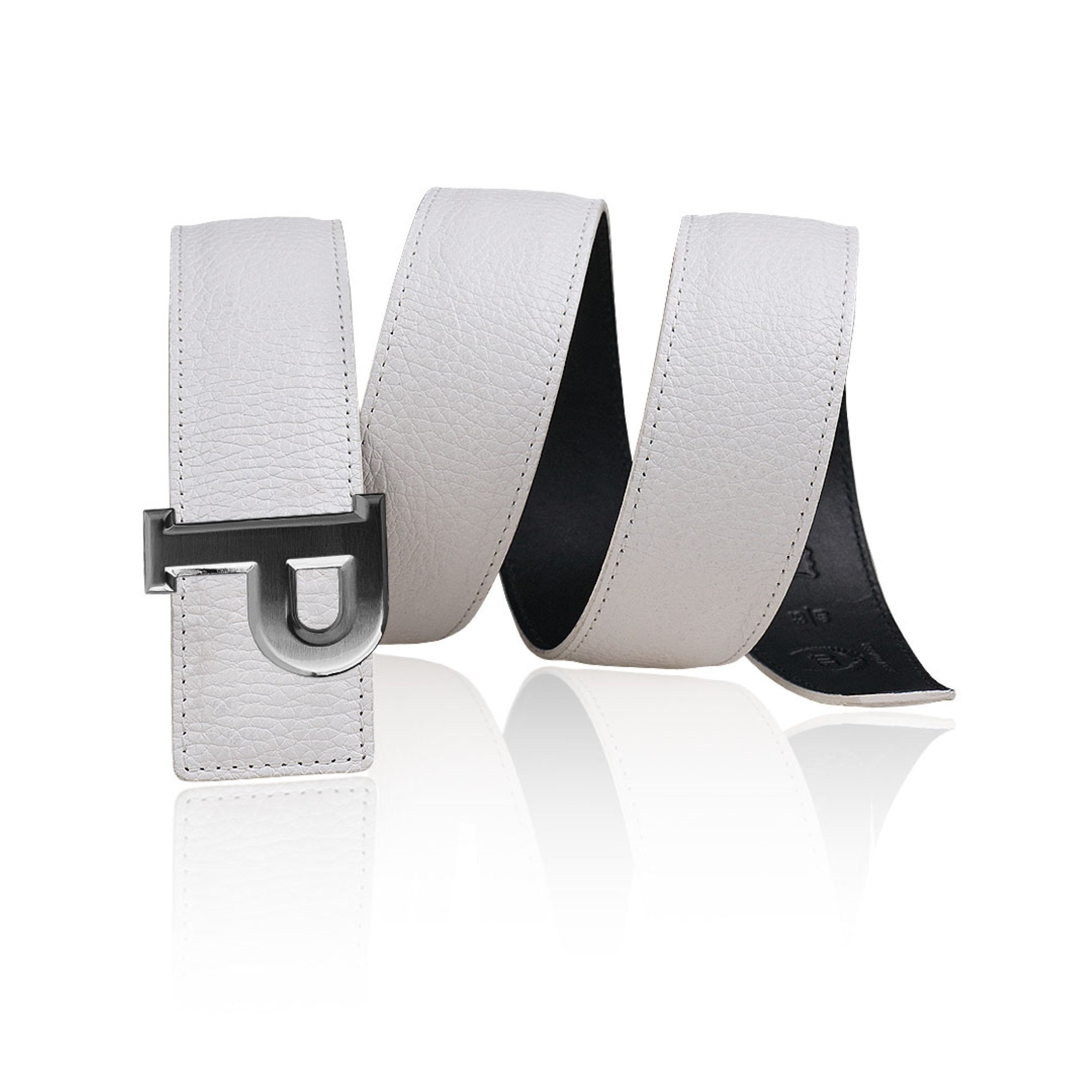 Reversible Leather Belt White 32 Mm 1.25