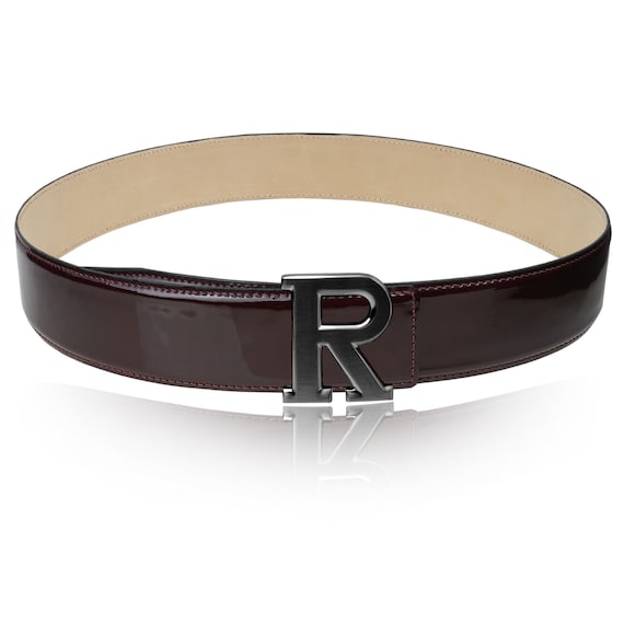 Patent Leather Belt Dark Brown 32 Mm 1.25