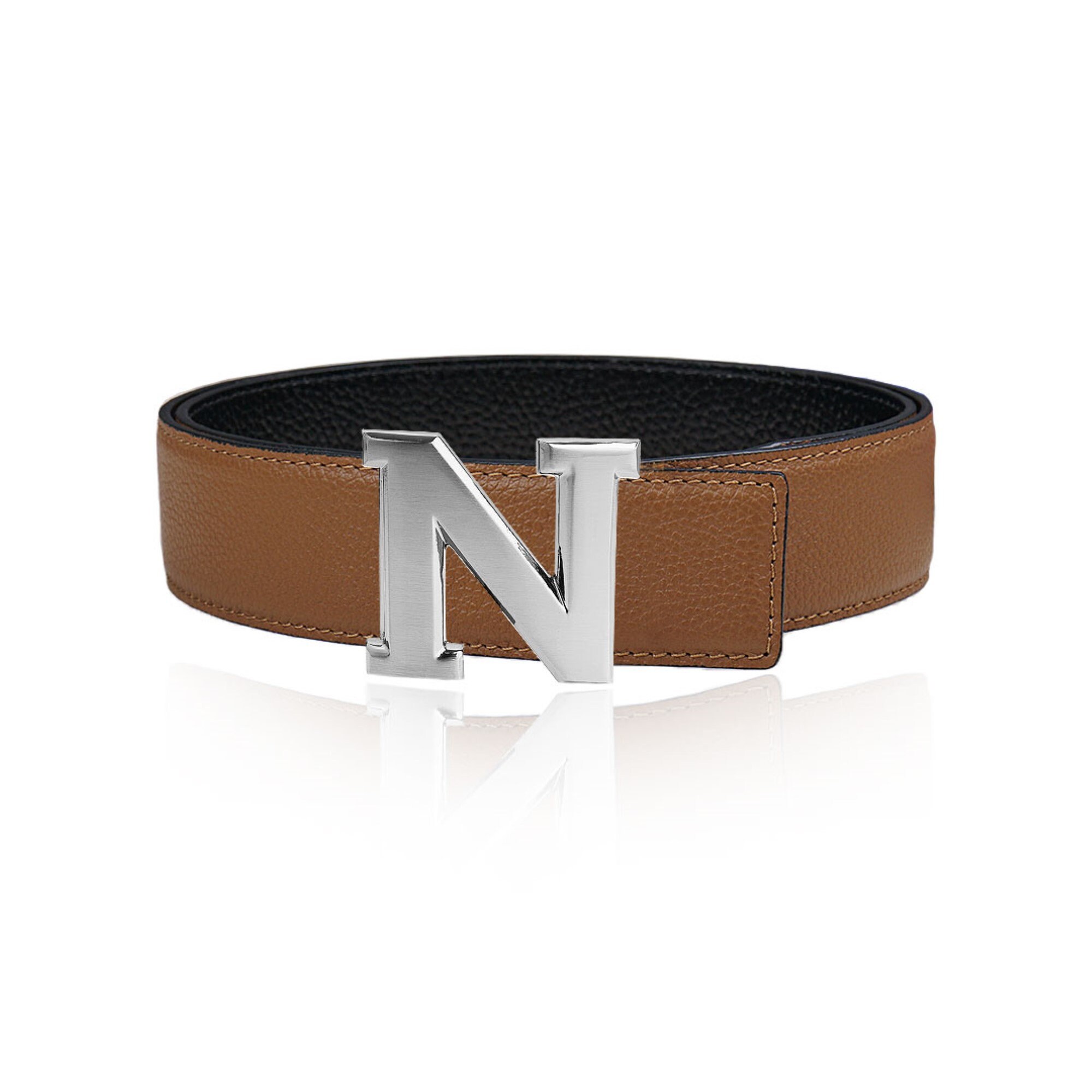 Reversible Leather Belt Light Brown 32 Mm 1.25