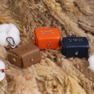 Gratis gepersonaliseerde trouwringhouder, leren etui voor uw hond, trouwringdoos, ringhouder voor honden Trouwringhouder, ringdrager