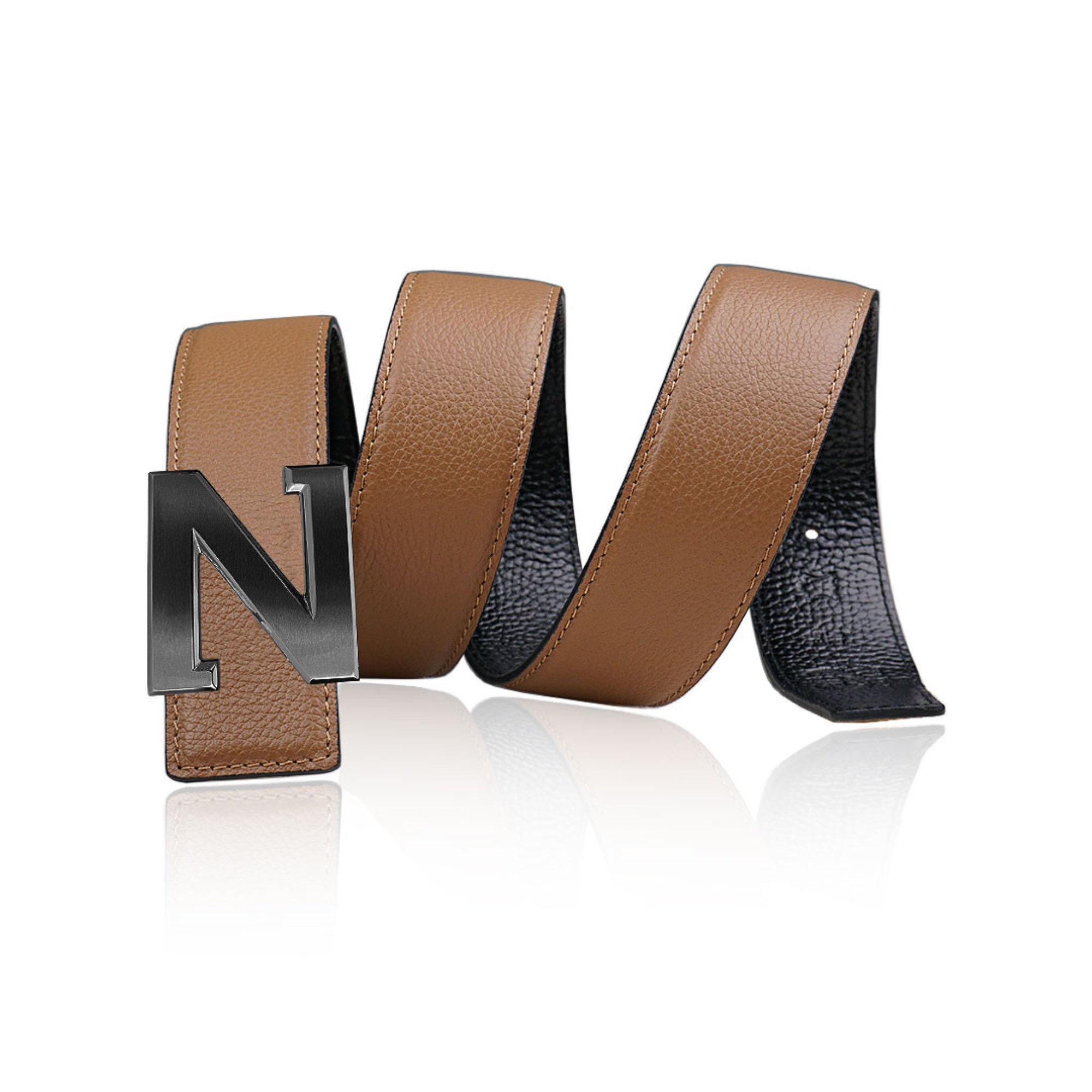 Reversible Leather Belt Light Brown 32 Mm 1.25