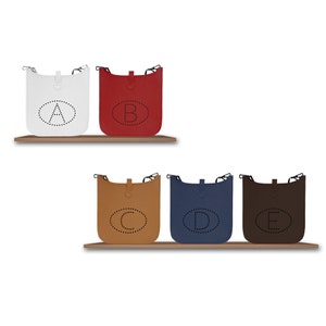Personalized Leather Shoulder Bag in 3 Different Sizes Genuine 