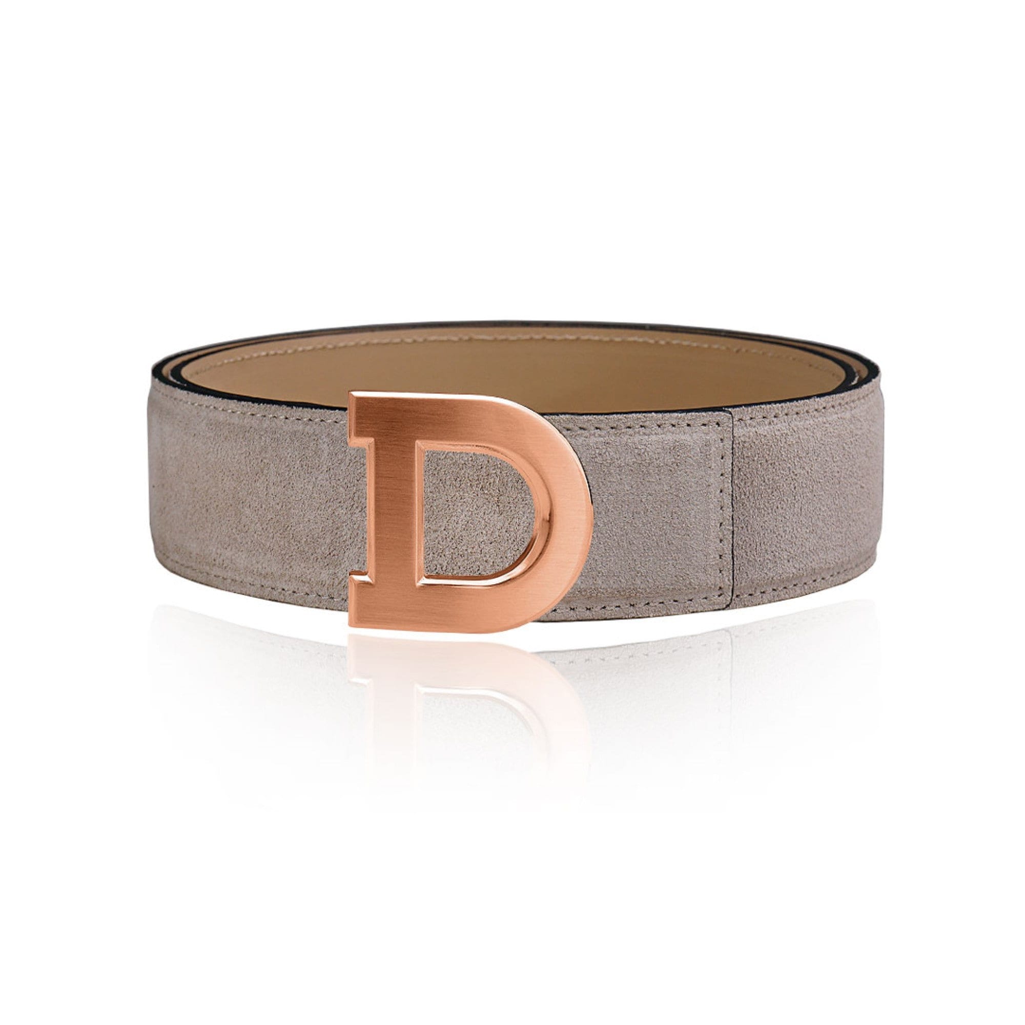 Reversible Belt Leather Belt Suede Belt Grey Beige 40 Mm 1.5