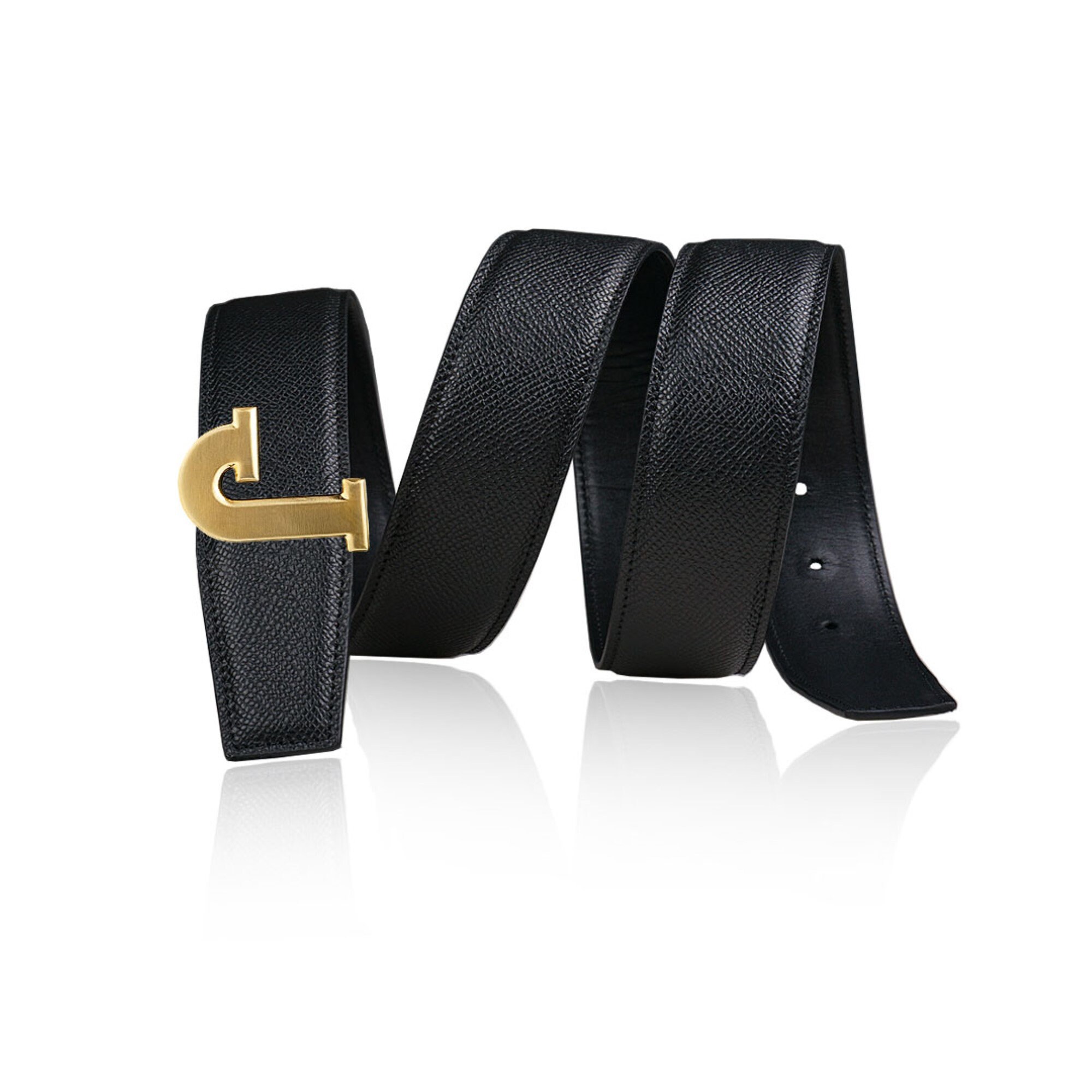Reversible Leather Belt Epsomo Black 40 Mm 1.5