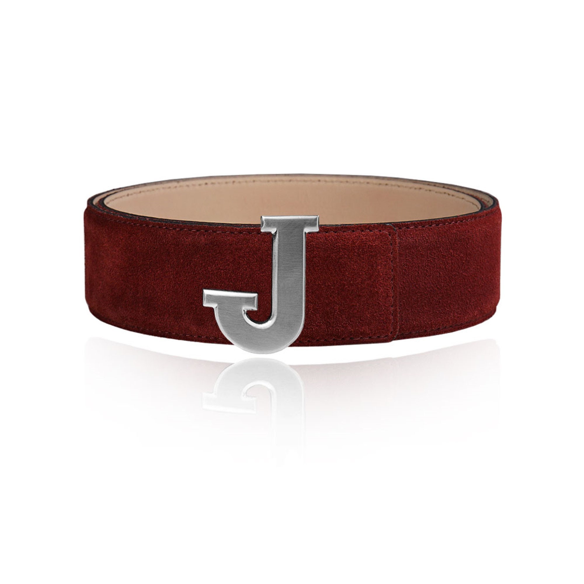 Reversible Belt Leather Belt Suede Belt Bordo 32 Mm 1.25