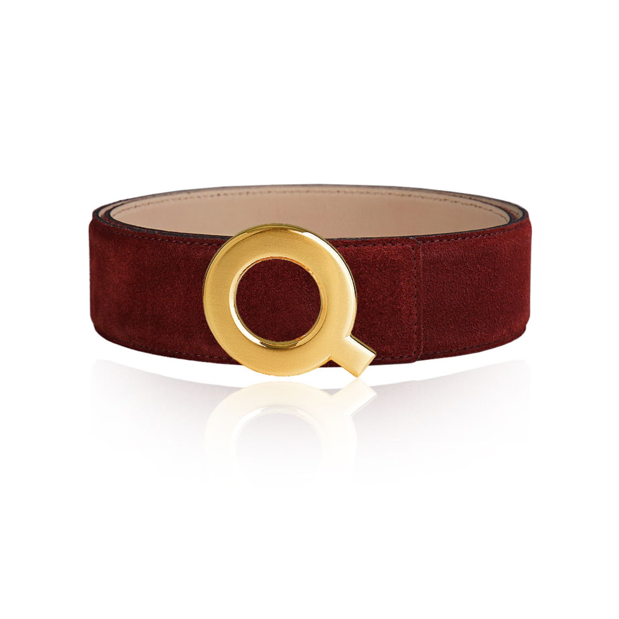 Reversible Belt Leather Belt Suede Belt Bordo 40 Mm 1.5