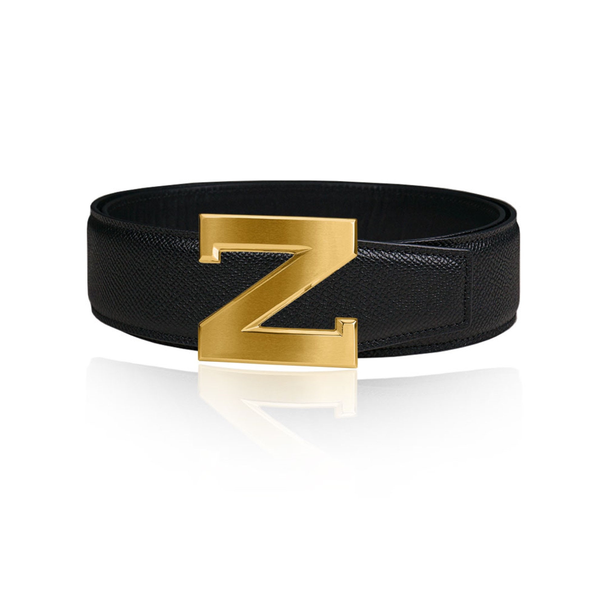 Reversible Leather Belt Epsomos Black 40 Mm 1.5