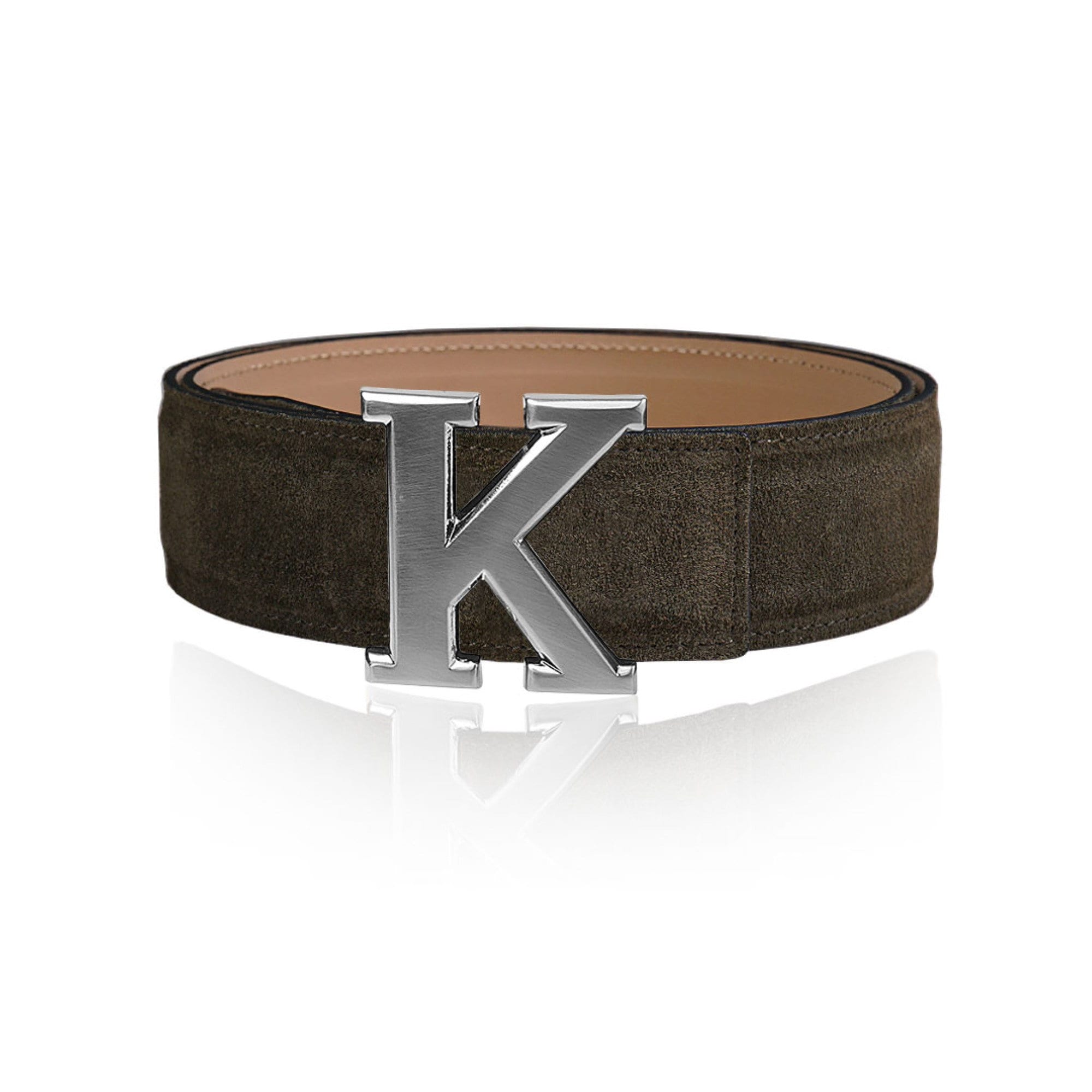 Reversible Belt Leather Belt Suede Belt Green 32 Mm 1.25