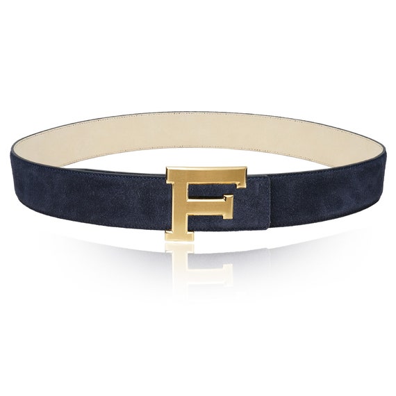 Suede Belt Navy 32 Mm 1.25 display picture 1