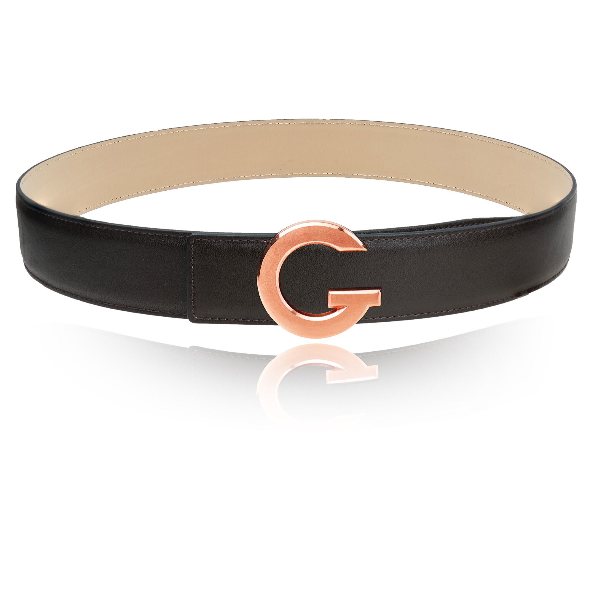 Reversible Leather Belt Dark Brown 32 Mm 1.25 With Belt G buckle With Personalized Belt Buckle Christmas Gift Etsy Canada