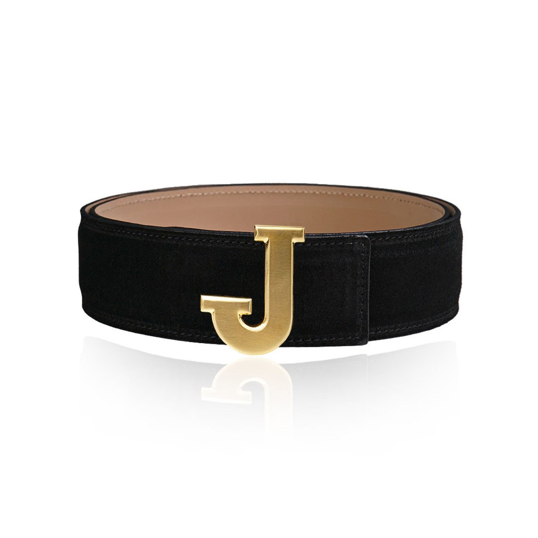 ベルト OPEN YY WIDE SUEDE LEATHER BELT 5BNY232 Reversible Belt Leather Belt Suede Belt Black 32 Mm 1.25