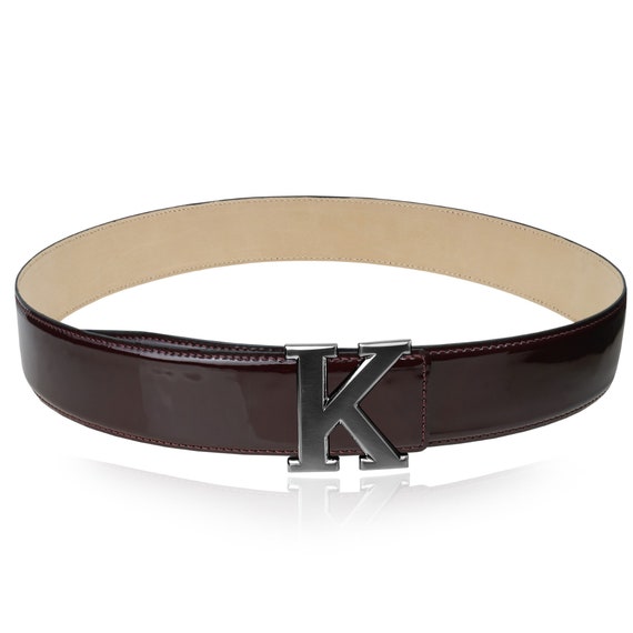 Patent Leather Belt Dark Brown 40 Mm 1.5 display picture 3