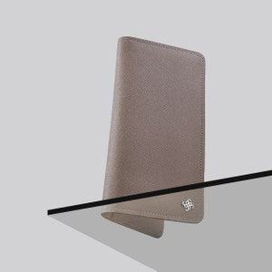 Portefeuille en cuir pour femme Continental Taupe - portefeuille en cuir - portefeuille en cuir de qualité grand