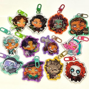 Critical Role Campaign 4 porte-clés en acrylique avec breloques