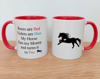 Funny Horse Rider Mug, equestrian mug, horse lover gift