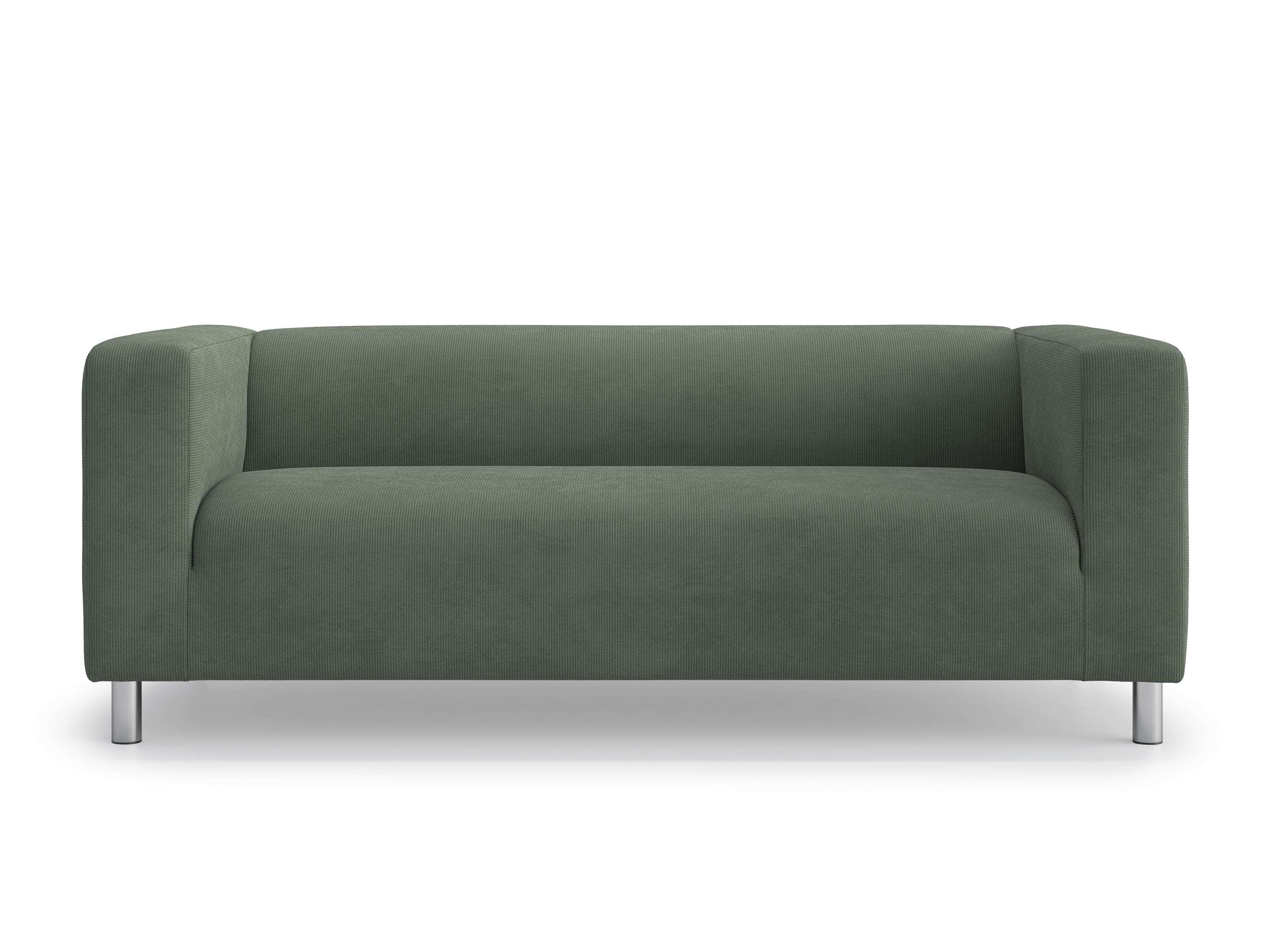Handgefertigter Cord Bezug für IKEA Klippan 2-Sitzer Sofa - Grün