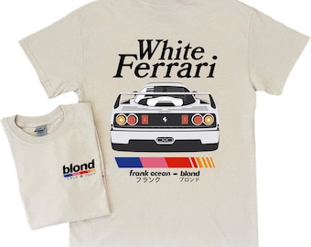 Frank Ocean BIONDO BIANCO FERRAR! Camicia a maniche corte / album biondo / regalo musicale / maglietta in stile vintage / Bionda / Tendenze Design originale y2k