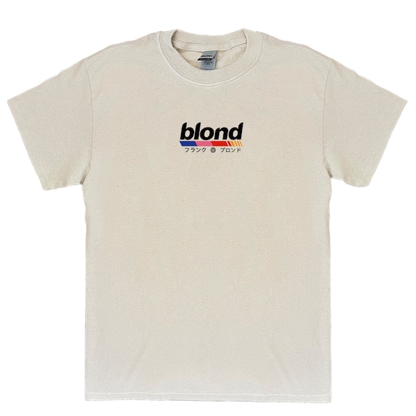 Frank Ocean BLOND Short Sleeve Shirt Front | blond album | music gift | vintage style tee | Blonded | Trends Original Design | Cotton shirt