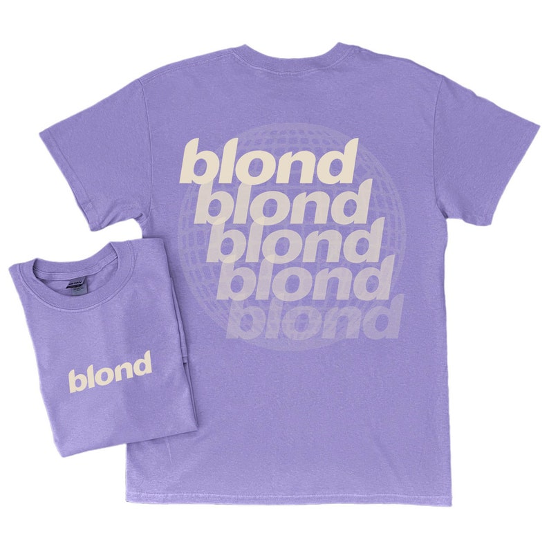 Frank Ocean BLOND GLOBE v2 Kurzarm-T-Shirt Blond T-Shirt Geschenk Musik Vintage-Look Trends Originaldesign y2k cooles T-Shirt Lila