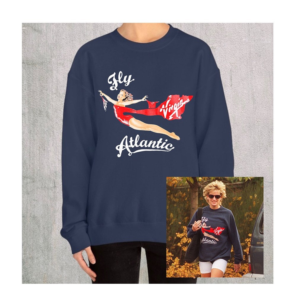 Discover Vintage Princess Diana Fly Atlantic Sweater | 90s style