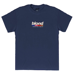Frank Ocean BLOND Kurzarm Shirt Vorne blondes Album Musik Geschenk T-Shirt im Vintage-Stil Blond Trends Originaldesign Hemd aus Baumwolle Navy