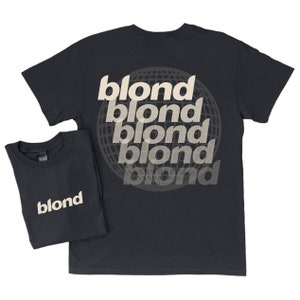 shirt à manches courtes Frank Ocean BLOND GLOBE v2 T-shirt blond Cadeau Musique look vintage Tendances Design original Année 2000 t-shirt cool Noir