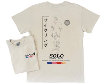 -shirt à manches courtes Frank Ocean BLOND SOLO | T-shirt blond | Cadeau | look vintage | Exclusivité Tendances | chemise en coton de l'an 2000