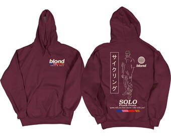 Frank Ocean BLOND SOLO Hoodie blond album blonded music gift cool gift ideas Trends Exclusive y2k soft hoodie