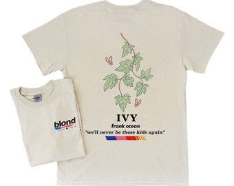 Frank Ocean BLOND IVY Short Sleeve T Shirt | blond album | blonded | music gift | cool gift ideas y2k