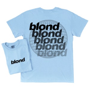 shirt à manches courtes Frank Ocean BLOND GLOBE v2 T-shirt blond Cadeau Musique look vintage Tendances Design original Année 2000 t-shirt cool Light Blue