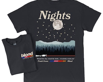 Frank Ocean BLOND NIGHTS Kurzarm T-Shirt 2 | blondes Album | gebleicht | Musik Geschenk | coole Geschenkideen y2k