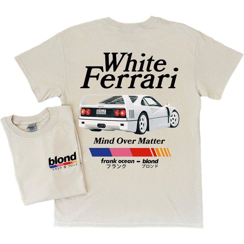 T-shirt à manches courtes Frank Ocean MIND Over MATTER album blond cadeau musique Blond Tendances Design original Année 2000 t-shirt festival été image 1