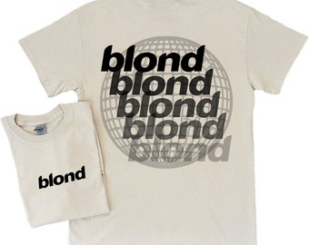 -shirt à manches courtes Frank Ocean BLOND GLOBE v2 | T-shirt blond | Cadeau | Musique | look vintage | Tendances Design original | Année 2000 | t-shirt cool